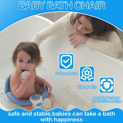 Baby Bath Seat for Babies 6 Months & up, Non-Slip Toddler Bath Seat for Baby & Newborn, Sit Up Bath Seat for Baby,Grey