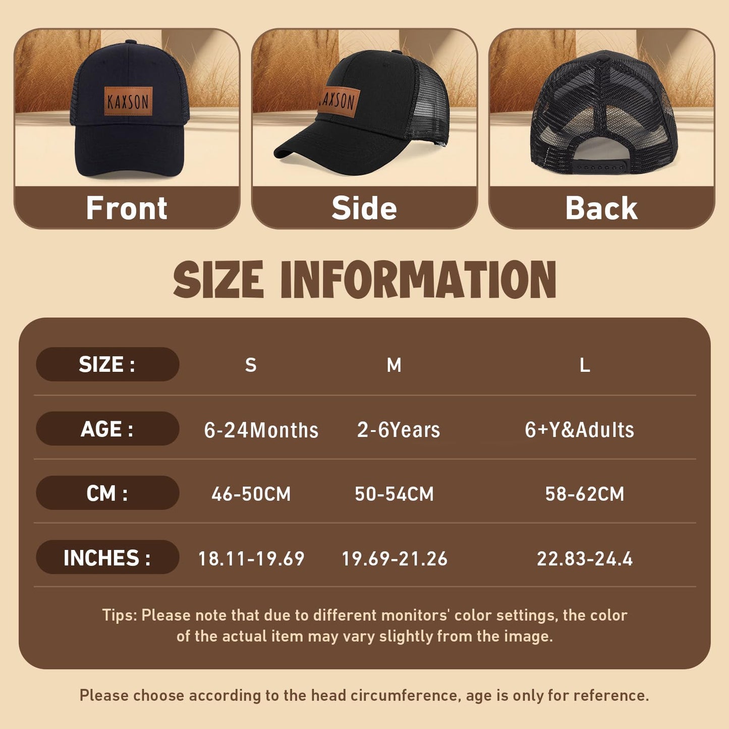 Personalized Baby Baseball Cap Toddler Baseball Hat for Boys & Girls - Infant Sun Hat