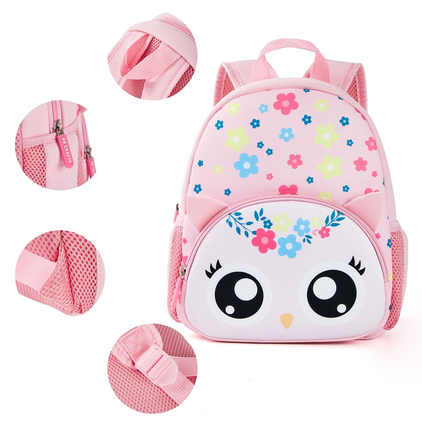 KK CRAFTS Preschool Backpack Toddler Neoprene Animal Schoolbag Lunch backpack for Kids Boys Girls(Dinosaur)