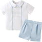 Booulfi Baby Boy Toddler Summer Clothes Wedding Birthday Outfits Suit for Boys T-Shirt and Shorts Set