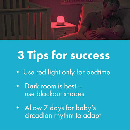 The First Years Sunset Baby Soother Night Light and Sound Machine - Red Kids Sleep Training Aid for Toddlers - Supports Natural Melatonin Production