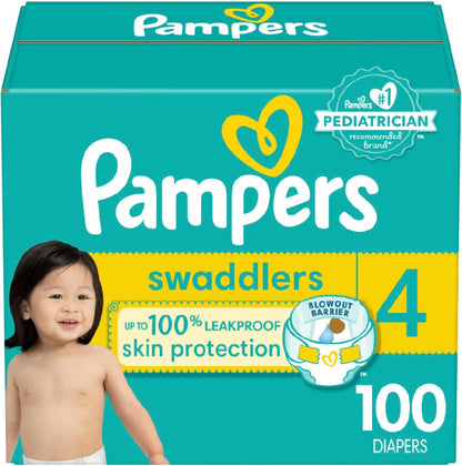 Pampers Baby Diapers - Swaddlers - Size 1, 198 Count, Ultra Absorbent Disposable Infant Diaper