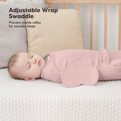 Susurration Swaddles for Newborns, 100% Cotton Baby Swaddle Sleep Sack, with Adjustable Velcro, Breathable and Durable Unisex Swaddle Sleep Sack, 3 Pack