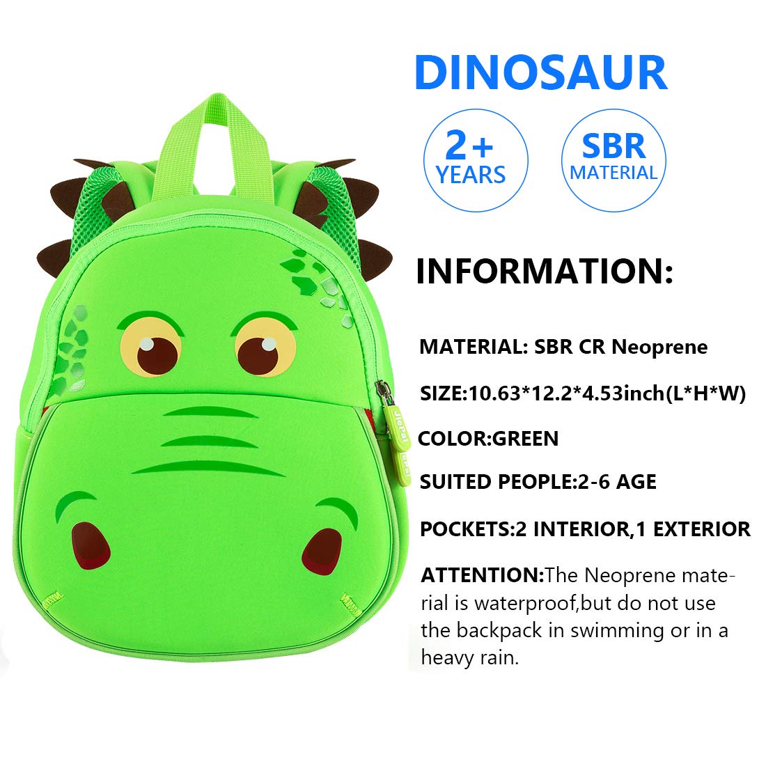 JiePai Rocket Toddler Kids Backpack with Harness Leash for Boys Girls Age 1-3