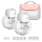 ABP-1508 Hands Free Breast Pump Wearable with Storage Bag, Wearable Breastfeeding Pump Strong Suction, Low Noise, 3 Modes 9 Levels, with 21/24mm Insert/Flange, 2 Pack (White)
