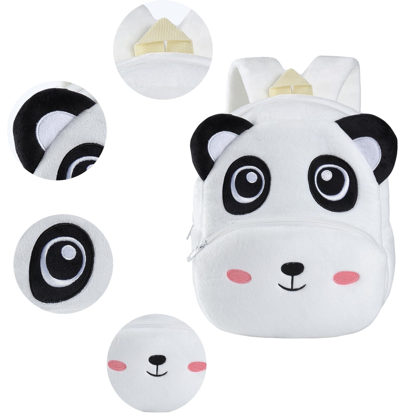 MICHLEY Toddler Backpack Plush Animal SchoolBag Cartoon Girls Travel Bag Mini Baby Daypack for Kids Kindergarten Pre School Bags, Cow