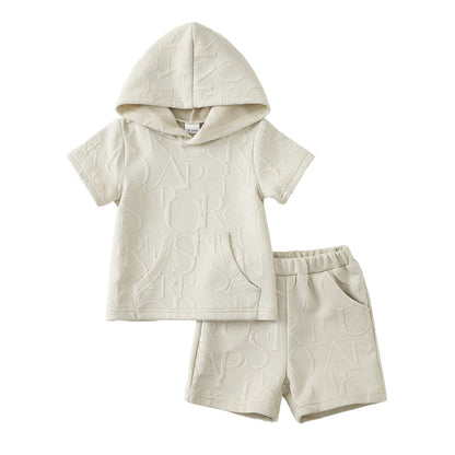 Toddler Baby Boy Clothes Summer Outfits Short Sleeve Hooded T Shirt Tops Casual Shorts Set 2Pcs Little Boy Clothes