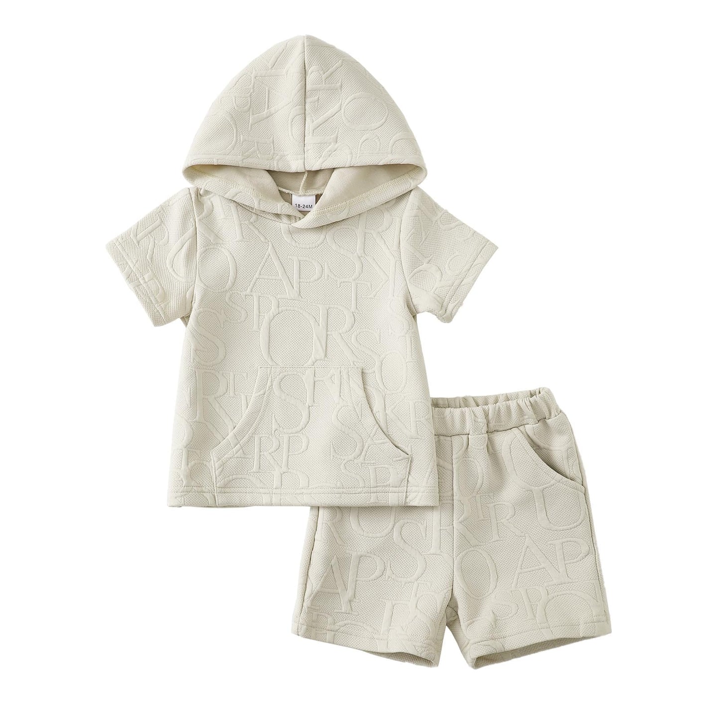 Toddler Baby Boy Clothes Summer Outfits Short Sleeve Hooded T Shirt Tops Casual Shorts Set 2Pcs Little Boy Clothes