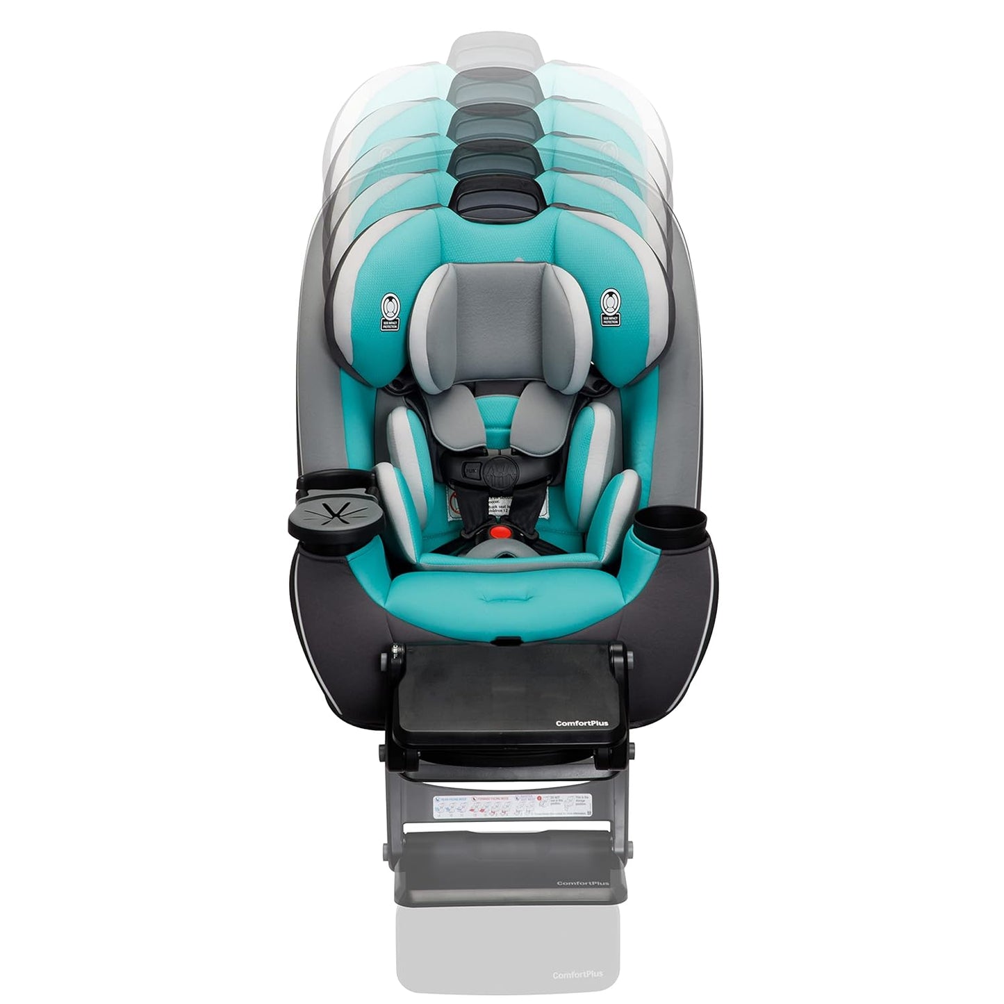 Safety 1st Grow and Go All-in-One Slim Convertible Car Seat, Rear Facing, 5-40 lbs, Forward Facing (30–65 lbs), High Back Booster Seat 40-100 pounds, Dunes Edge