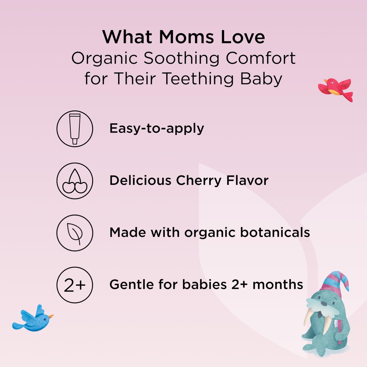 Hyland's Baby Organic Day and Night Soothing Gel Combo Pack, Cooling Gel for Oral Discomfort, Easy-to-Apply, Ages 2 Months and Up, 1.06 Ounce (2 Tubes of 0.53 oz.)