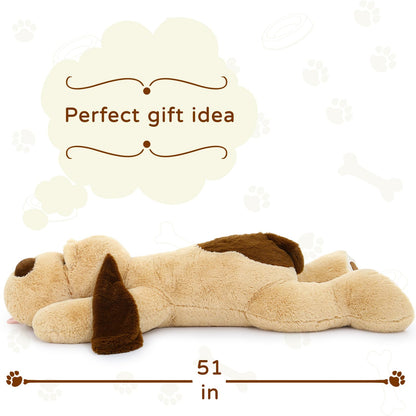 MaoGoLan 52“ Giant Stuffed Puppy Dog Animal,Ultra Soft Large Plush Soft Plush Dog Body Pillow Toy for Girls,Kids,Puppy Lover