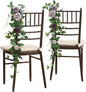 Ling's Moment 10pcs Wedding Chair Decorations Aisle Floral Swag Artificial Pew Flowers Hanging Garland Pink Blush & Cream For Ceremony Reception Church Rose Floral Faux Arrangement Party Outdoor Decor