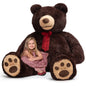 HollyHOME 6ft Teddy Bear Giant Teddy Bear Stuffed Animal with Embroidered Paws Holiday Valentine's Toy Gift for Girlfriend Kids 72 inches Brown