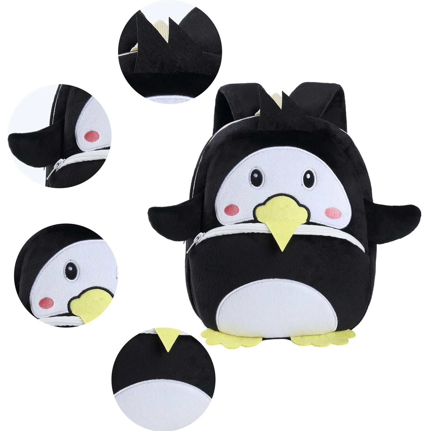 MICHLEY Toddler Backpack Plush Animal SchoolBag Cartoon Girls Travel Bag Mini Baby Daypack for Kids Kindergarten Pre School Bags, Cow