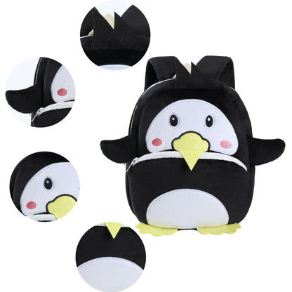 MICHLEY Toddler Backpack Plush Animal SchoolBag Cartoon Girls Travel Bag Mini Baby Daypack for Kids Kindergarten Pre School Bags, Cow