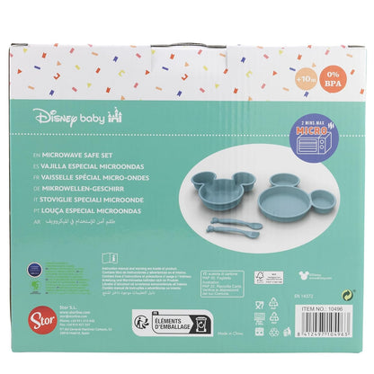 Toddler 4-Piece Polypropylene Cookware Set (Plates, Bowl and Cutlery), in Mickey Mouse Box