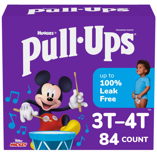Pull-Ups Boys' Potty Training Pants, 3T-4T (32-40 lbs), 112 Count (4 Packs of 28)
