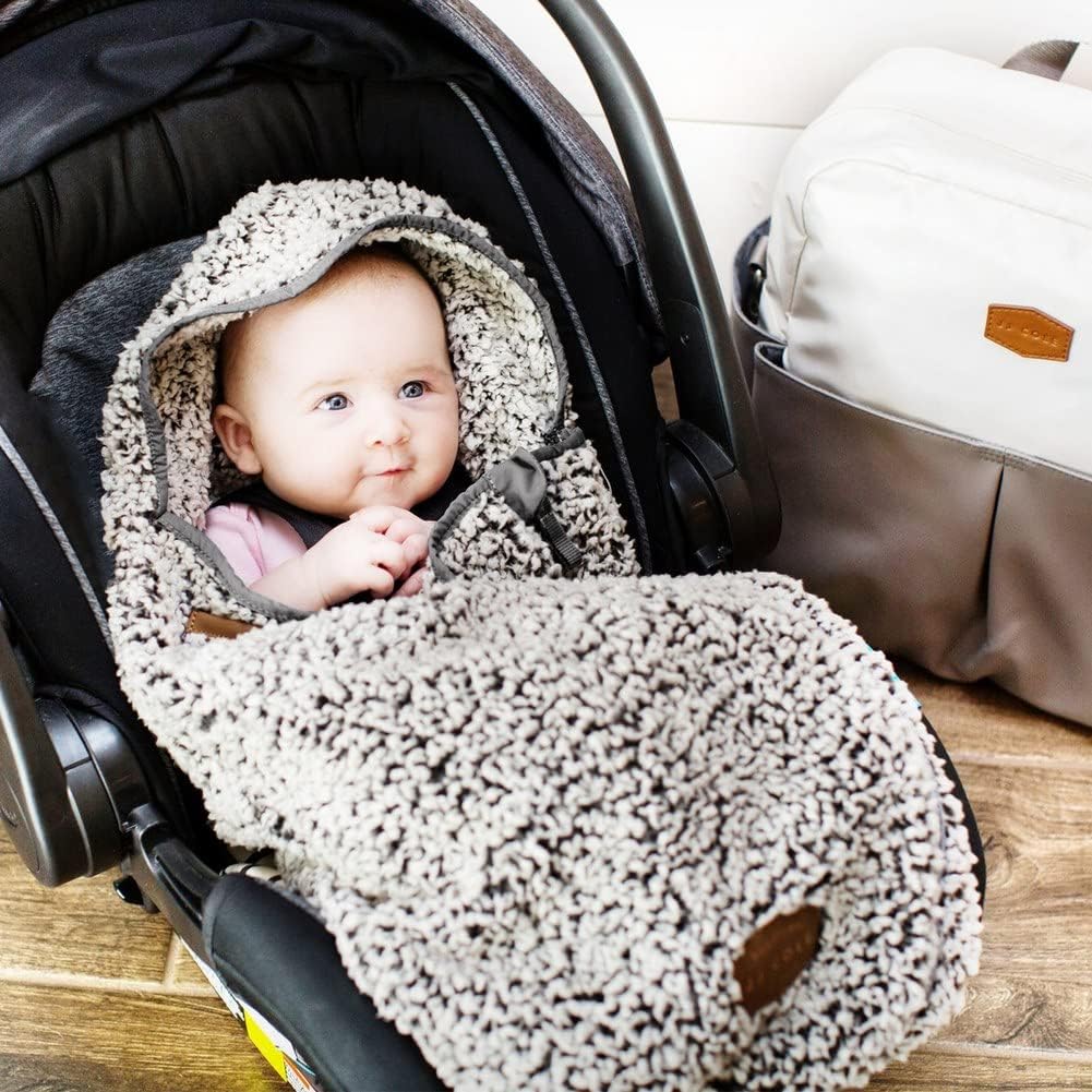 JJ Cole Bundleme - Original, Baby Bunting Bag, Winter Protection for Baby Car Seats and Strollers, Graphite