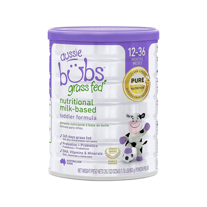 Bubs 365 Day Grass Fed Infant Formula with Iron, Cow Milk-Based Powder for Infants 0-12 Months, Made with Non-GMO Milk, 20 oz