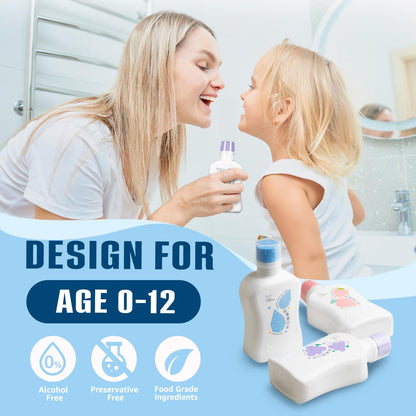 Mouthwash for Kids P113+ Peptide Anti Cavity Mouth Rinse Alcohol Free for Teeth and Gums Safe Oral Hygiene for Newborn to Toddler 11.08 fl oz (11.08 Fl oz, Strawberry)