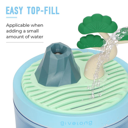 Cute Flower Mini Humidifier, 260ml Gardenia Desktop Humidifiers for Bedroom, Portable Small Cool Mist Humidification for Home, Baby Nursery, Office & Indoor Plants, USB Powered (Pink)