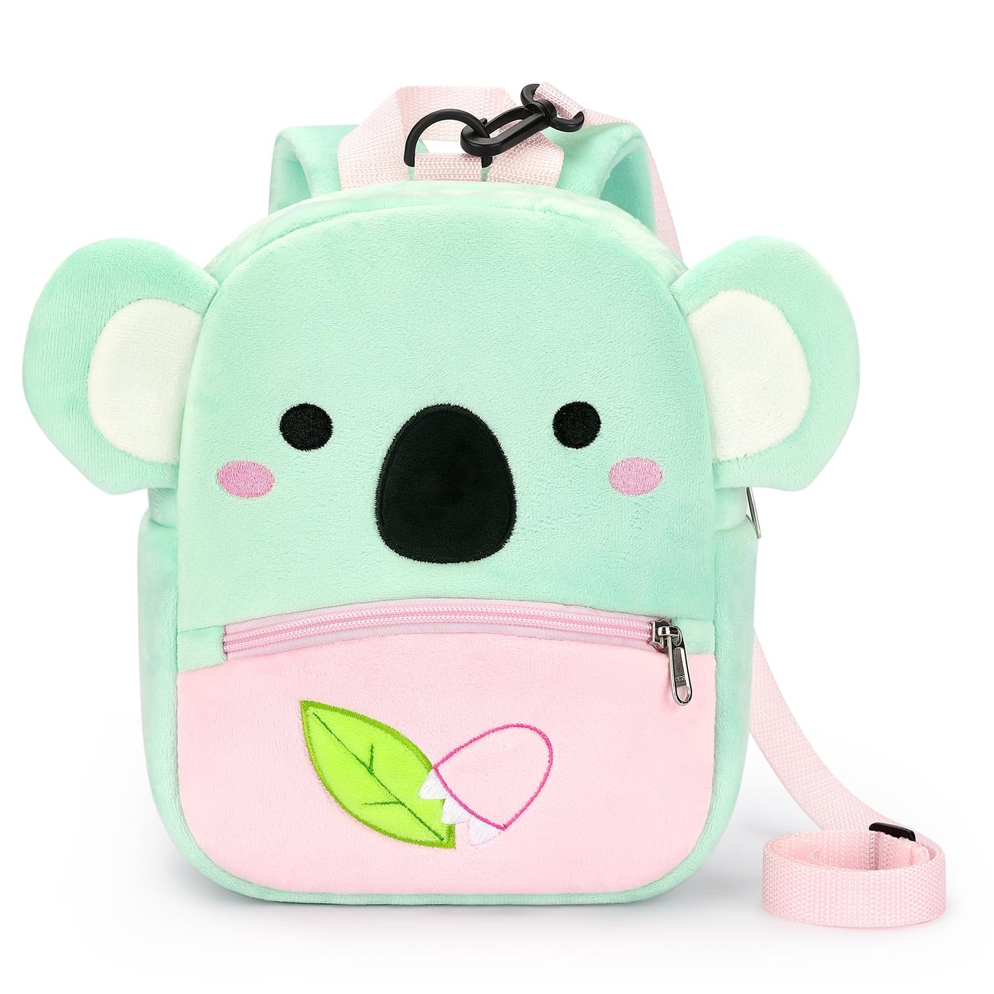 mibasies Toddler Backpacks for Girls 2-4: Plush Backpack -3D Animal Cartoon Mini Travel Bag -10 inch Toddler Backpack Leash