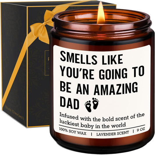 GSPY New Dad Gifts, First Time Dads Candle - First Fathers Day, Pregnancy Congratulations, Gender Reveal Gifts for Dad to be, Soon to Daddy, Expecting Father - Baby Shower Presents for New Daddy