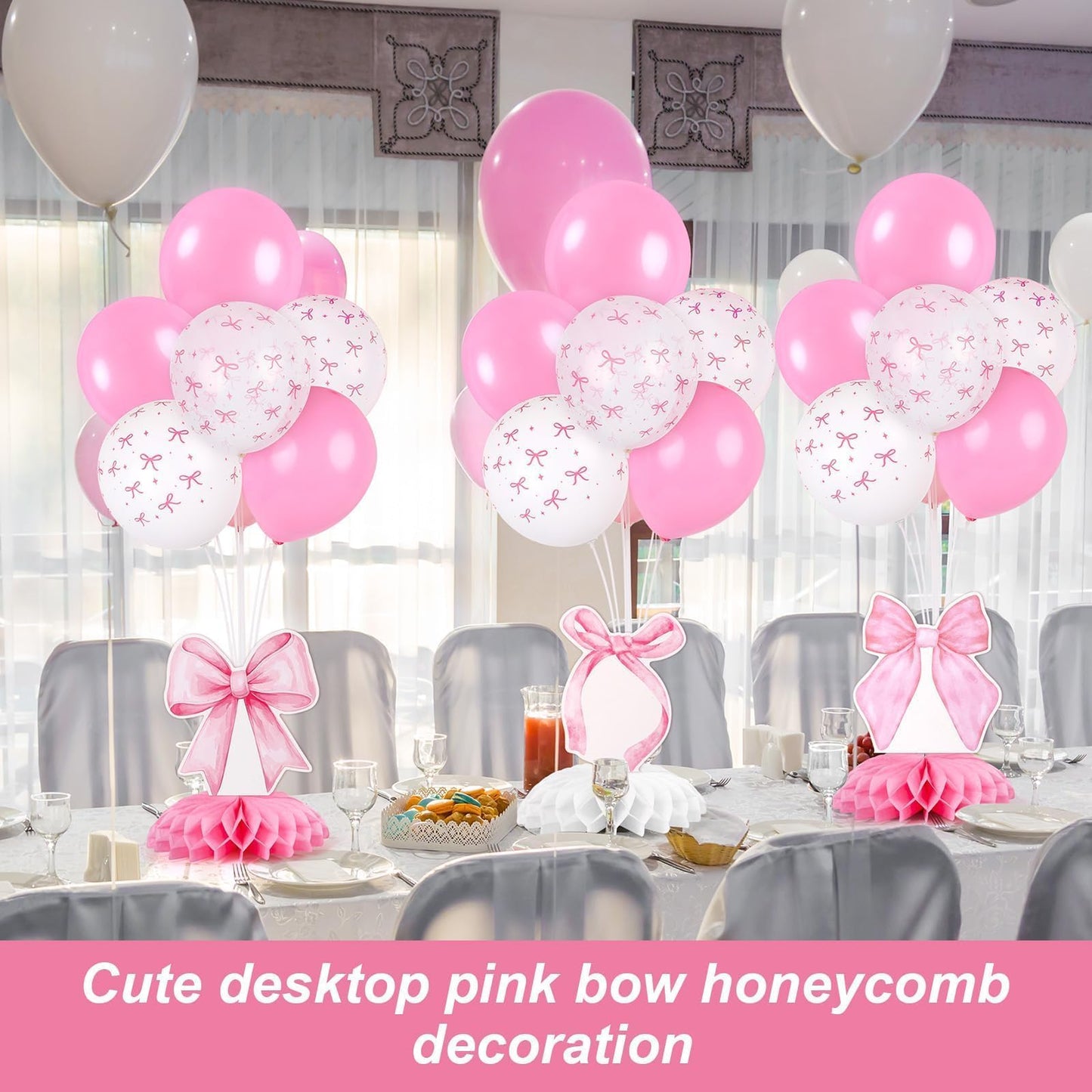 4 Sets Balloon Stand Kit for Table Bear Baby Shower Tables Centerpieces with Balloon Boy Baby Shower Decorations for Bear Theme Gender Reveal Birthday Party Table Decorations Supplies (Brown Bear, 4)