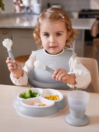 BabyBjörn Baby Spoon and Fork, 4 pcs, Powder Green
