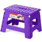 ACSTEP Folding Step Stool 9'' Tall Kids Step Stool Holds Up to 300 lb Plastic Foldable Step Stools for Kids Non-Slip Surface with Carry Handle Collapsible Stool for Home, Outdoor and Indoor(Black)