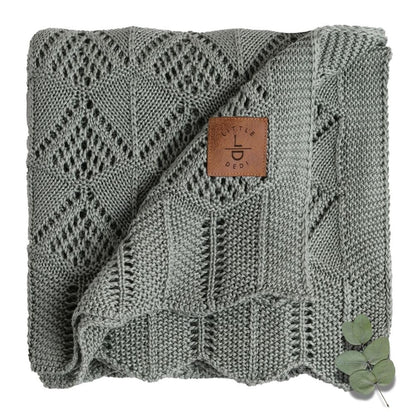 Hypoallergenic Baby Blanket - 30x40 Inches White, Oeko-TEX® Certified, Thermal-Regulating, Neutral Silky Soft Knit for Girls & Boys - Swaddle, Toddler, or Receiving Blanket