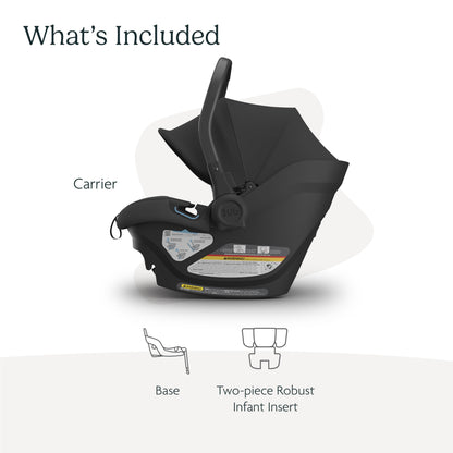 UPPAbaby Aria Lightweight Infant Car Seat/Just Under 6 lbs for Easy Portability/Base with Load Leg + Infant Insert Included/Direct Stroller Attachment/Declan (Oat Mélange/Chestnut Leather)