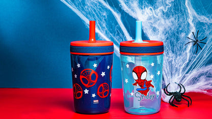 Zak Designs Disney Princess Kelso Toddler Cups For Travel or Home, 15oz 2-Pack Plastic Sippy Cups, Leak-Proof For Kids (Ariel, Aurora, Belle, Cinderella, Jasmine, Mulan, Rapunzel, Tiana)