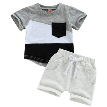 Mubineo Infant Toddler Baby Boy Summer T Shirt Shorts Outfits Short Sleeve Tee Tops Clothes Set