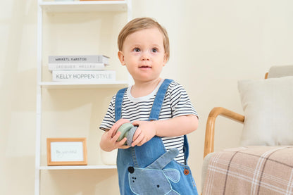 Cute Baby Boy Clothes Suit Toddler Boys' Striped long Sleeve T-Shirt+Denim Overalls Jumpsuit Pants Outfits Sets