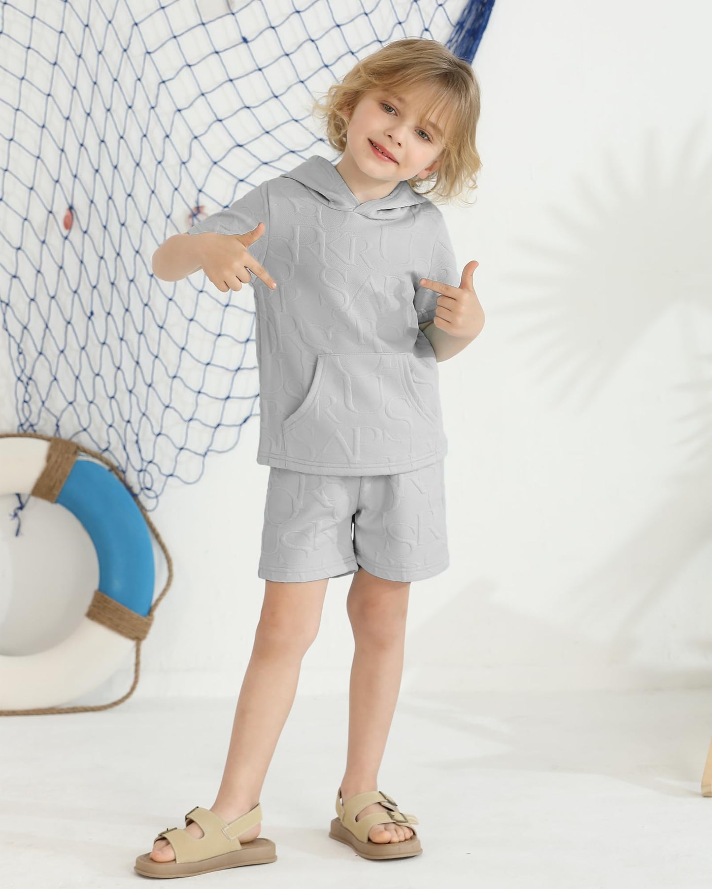Toddler Baby Boy Clothes Summer Outfits Short Sleeve Hooded T Shirt Tops Casual Shorts Set 2Pcs Little Boy Clothes