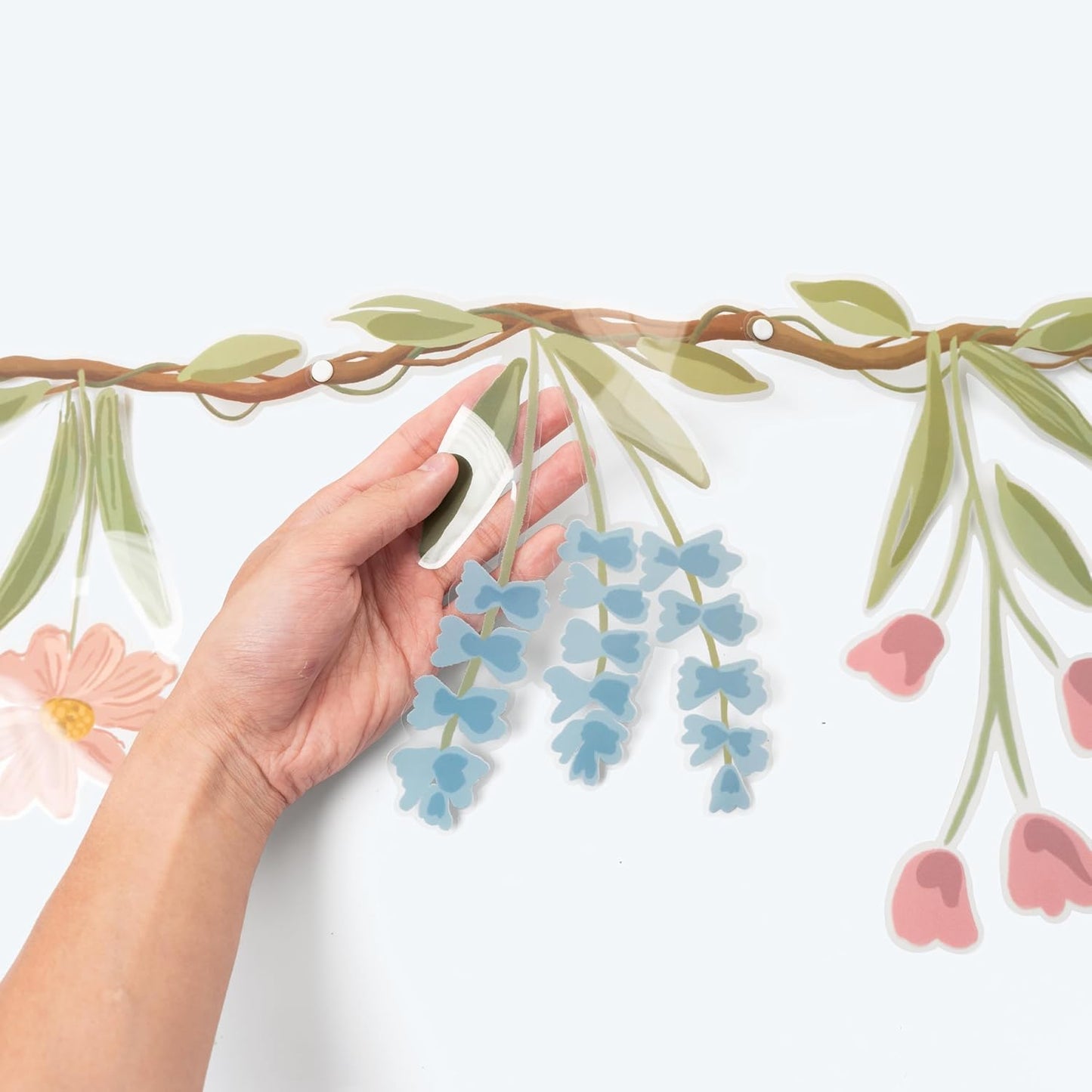 Cheerland Flower Banner Wildflower Garland for Enchanted Garden Party Woodland Theme Picnic Wedding Baby Shower Birthday Onederland Tea Party Supplies Girl Party Decorations