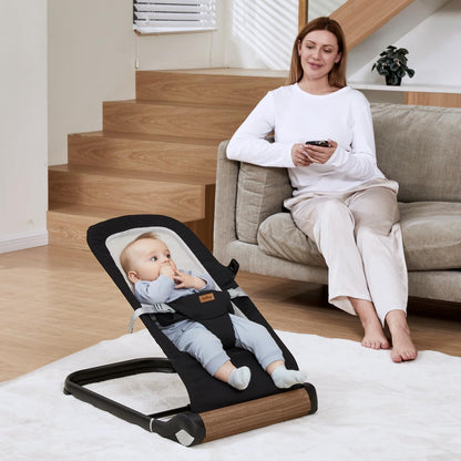 Baby Bouncer Chair - Comfortable Support for Your Little One's Blissful Moments (Normal, Black)