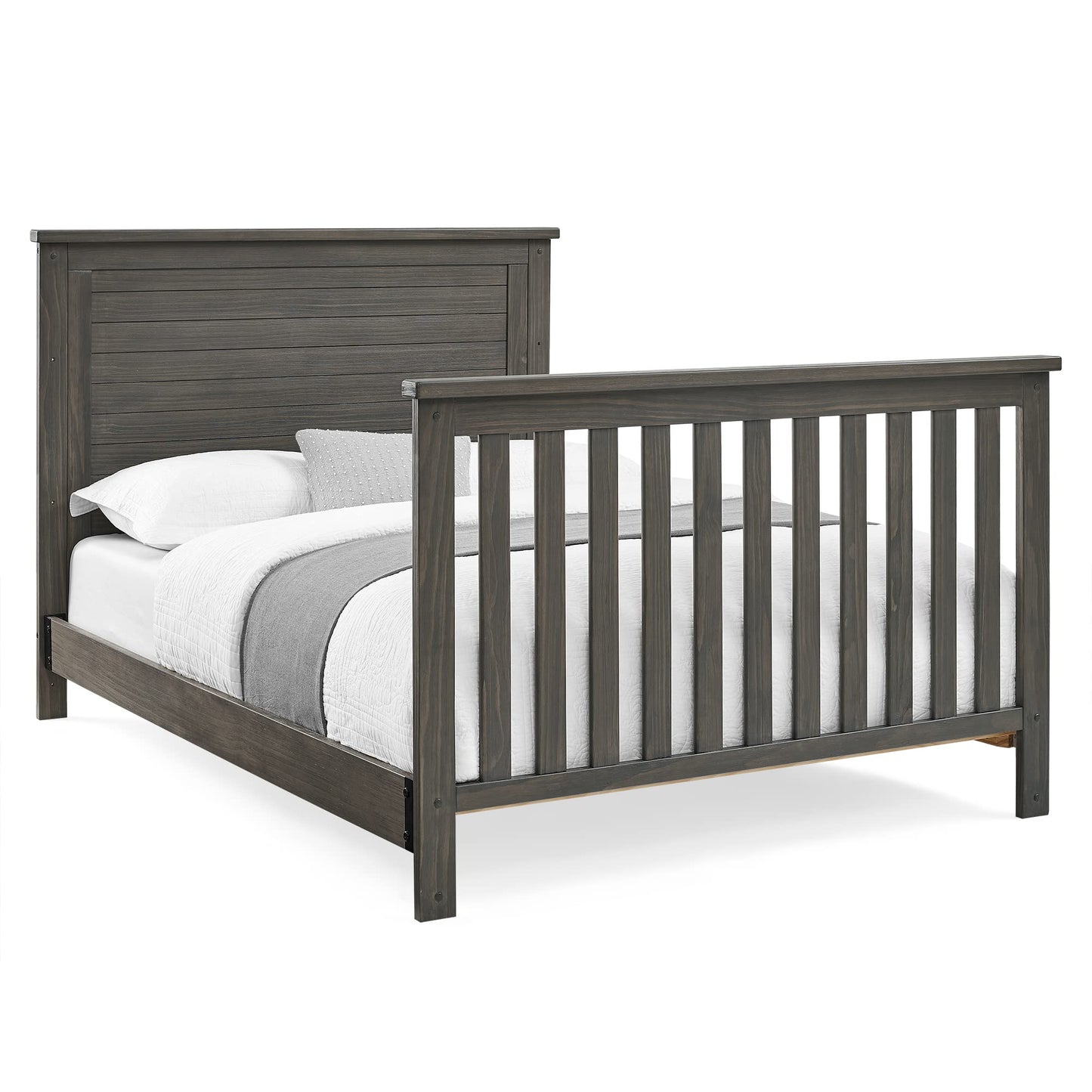 Delta Children Simmons Kids Caden 6-in-1 Convertible Crib with Trundle Drawer, Greenguard Gold Certified, Rustic Mist