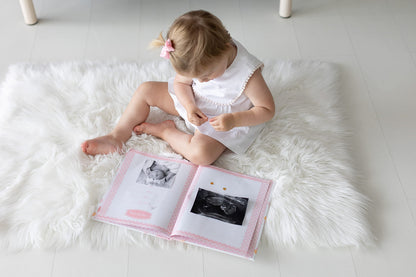 Bird Photo Album, Memory Keepsake Babybook, Gender-Neutral Baby Accessory for New and Expecting Parents, Pink