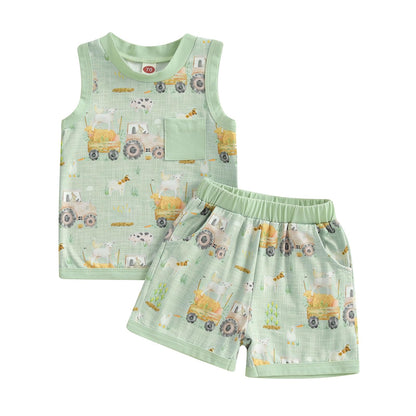 Baby Boy Summer Clothes Striped Tank Tops Camisoles and Shorts Newborn Boys Spring Summer Outfit