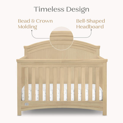 Delta Children Simmons Kids SlumberTime Emma Convertible Crib N More, Grey