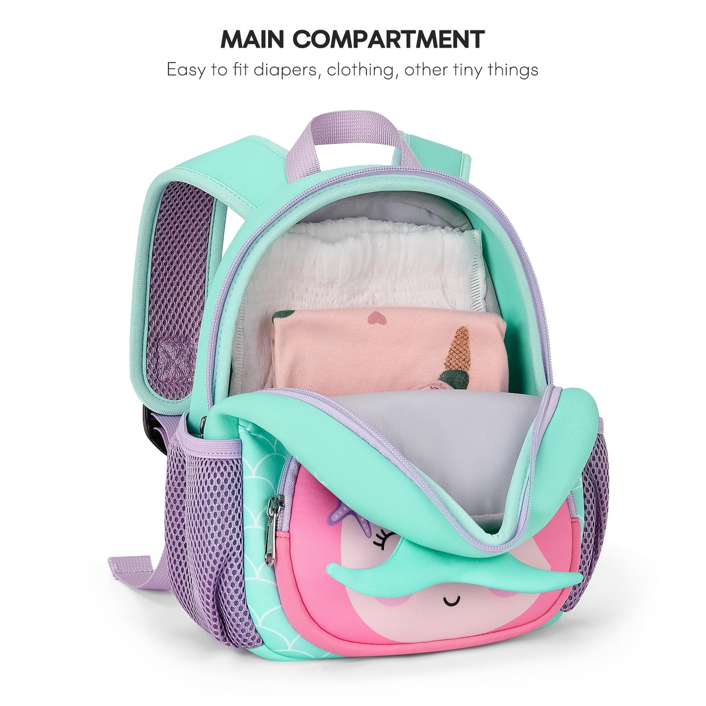 mibasies Toddler Backpacks for Girls 2-4: Baby Preschool Backpack - Kids Unicorn Backpack for Boys Girls - 12inch Mini School Bag