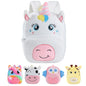 MICHLEY Toddler Backpack Plush Animal SchoolBag Cartoon Girls Travel Bag Mini Baby Daypack for Kids Kindergarten Pre School Bags, Cow