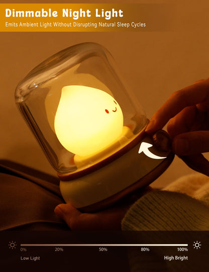 Cute Chibi Flame Lamp, Anime Cozy Lights, Retro Rechargeable Night Light, Decor, Cute Desk Accessories, Gifts