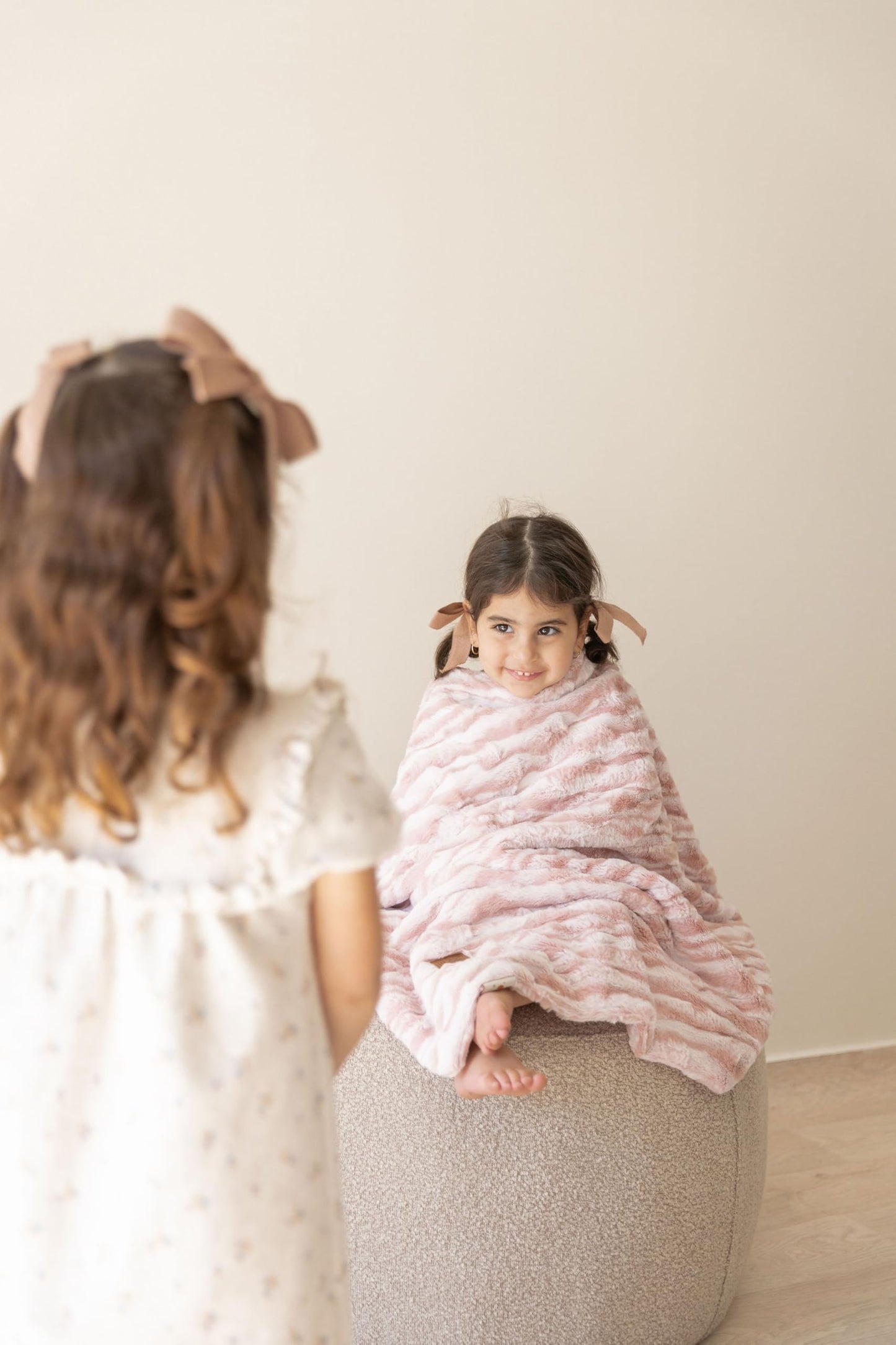 Cuddle Cookie Baby Wavey Faux Fur Blanket, 27 x 33 inches, in Gift Box (Pink)