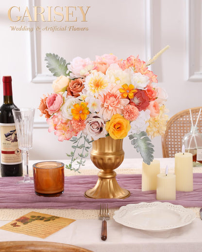 Artificial Flowers Combo for DIY Wedding Bouquets Combo Centerpieces Arrangements Party Bridal Baby Shower Home Decorations-Blush Pink