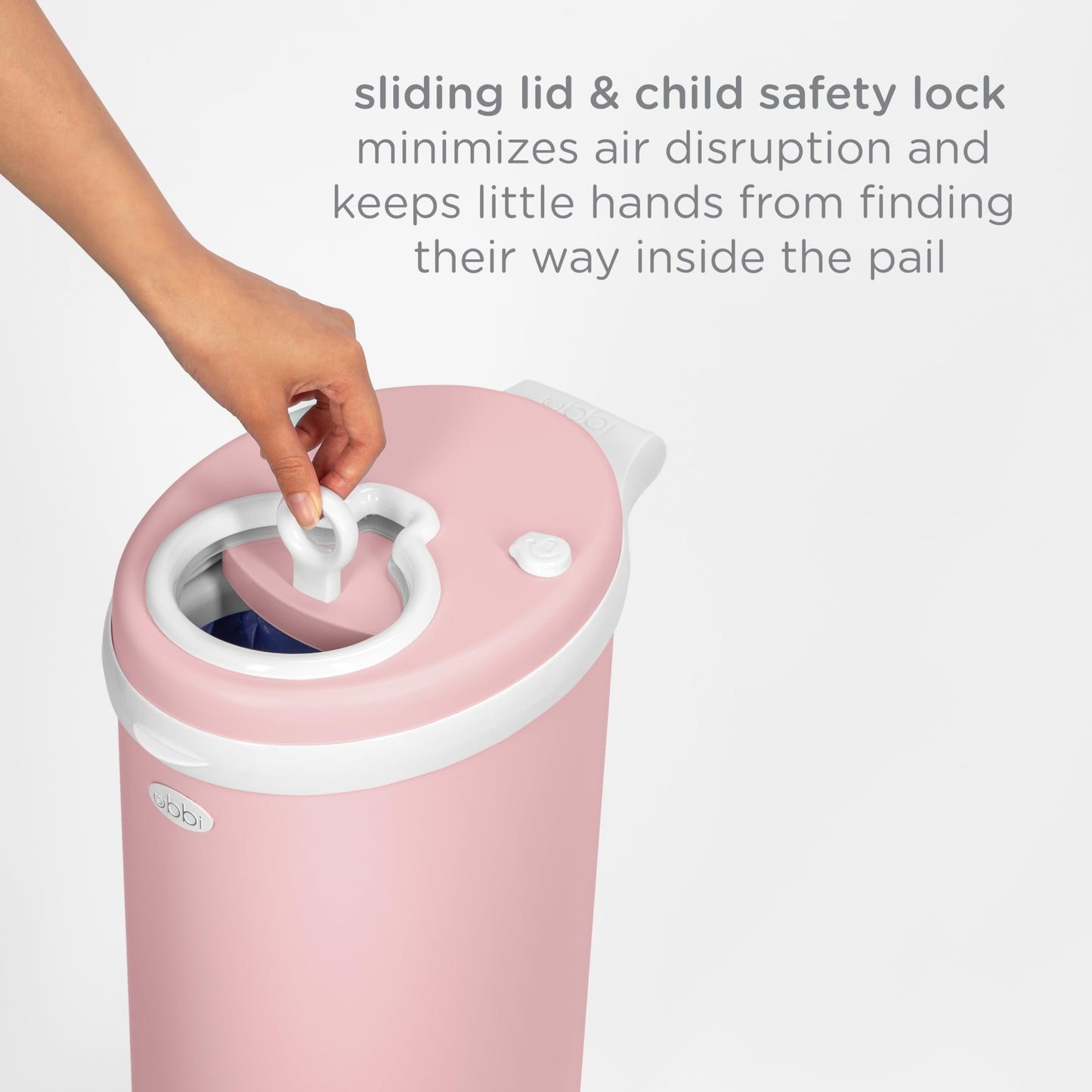 Ubbi Steel Diaper Pail, Odor Locking, No Special Bag Required, Award-Winning, Registry Must-Have, White