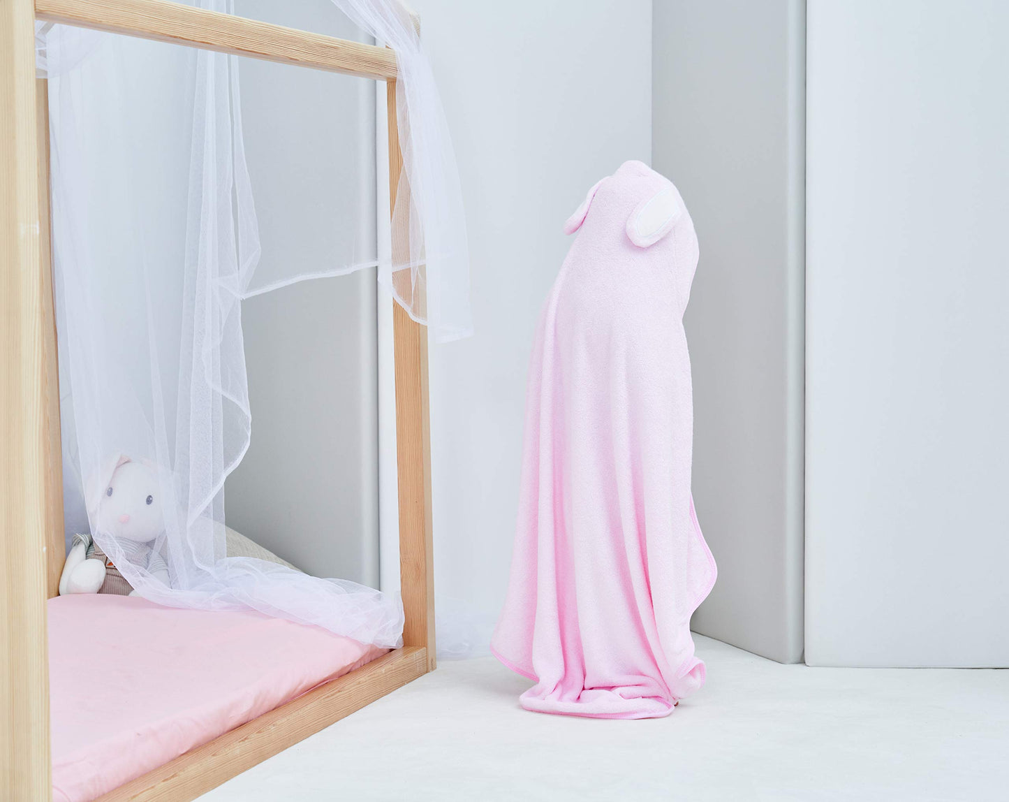 HIPHOP PANDA Hooded Towel - Rayon Made from Bamboo, Bath Towel with Bear Ears for Newborn, Babie, Toddler, Infant - Absorbent Large Baby Towel - Yellow Duck, 30 x 30 Inch