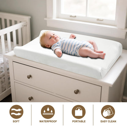 Owlowla Changing Pad Cover,Waterproof Changing Pad Covers-Soft Leather Diaper Changing Table Cover,Fits Standard Changing Pads for Baby Boy Girl（Brown）